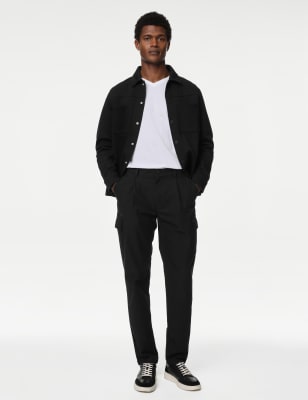 

Autograph Pantalón tapered cargo 100% algodónMens - Black, Black