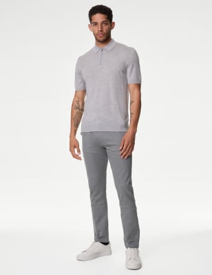 

Mens Autograph Slim Fit Italian Chinos - Ash Grey, Ash Grey