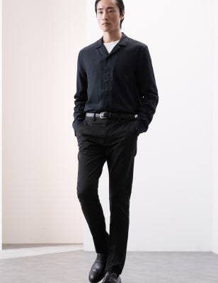 

Mens Autograph Slim Fit Italian Chinos - Black Mix, Black Mix