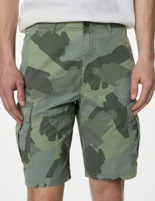 

M&S Collection Pantalón corto cargo ligero 100% algodónMens - Khaki Mix, Khaki Mix