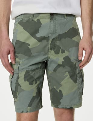 

Mens M&S Collection Pure Cotton Cargo Shorts - Khaki Mix, Khaki Mix