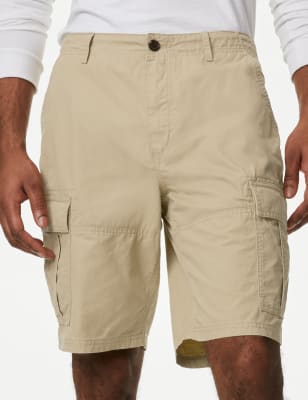

Mens M&S Collection Pure Cotton Cargo Shorts - Sand, Sand
