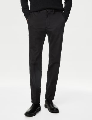 

Mens Autograph Regular Fit Italian Stretch Chinos - Black Mix, Black Mix