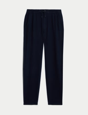 

Mens Autograph Straight Fit Brushed Cotton Trousers - Dark Navy, Dark Navy