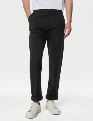 

Mens M&S Collection Loose Fit Stretch Chinos - Black, Black