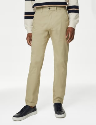 

Mens M&S Collection Tapered Fit Stretch Chinos - Sandstone, Sandstone