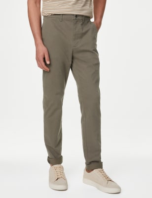 

Mens M&S Collection Slim Fit Stretch Chinos - Mole, Mole