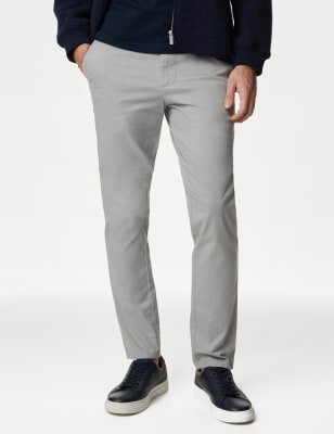 

Mens M&S Collection Slim Fit Stretch Chinos - Dove, Dove