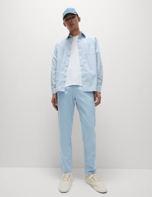 

Mens M&S Collection Chino-Hose mit Stretch und schmaler Passform - Medium Blue, Medium Blue