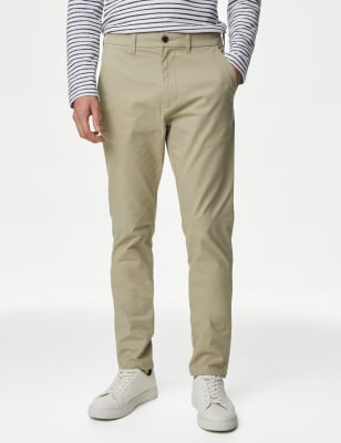 

Mens M&S Collection Slim Fit Stretch Chinos - Dark Stone, Dark Stone