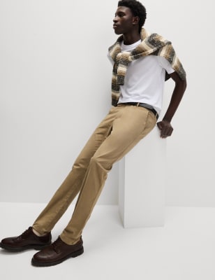 

M&S Collection Chinos slim fit elásticosMens - Neutral Brown, Neutral Brown