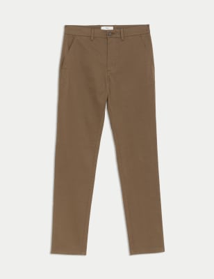 

Mens M&S Collection Slim Fit Stretch Chinos - Medium Brown, Medium Brown