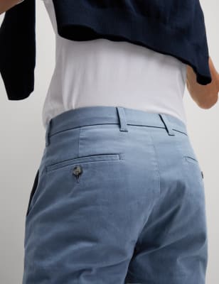 

Mens M&S Collection Chino-Hose mit Stretch in enger Passform - Blue, Blue