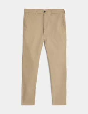 

Mens M&S Collection Skinny Fit Stretch Chinos, Neutral Brown