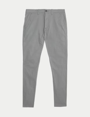 

Mens M&S Collection Skinny Fit Stretch Chinos - Ash Grey, Ash Grey