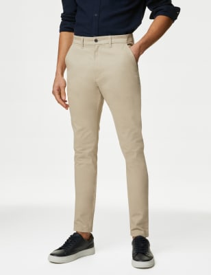 

Mens M&S Collection Skinny Fit Stretch Chinos - Sandstone, Sandstone