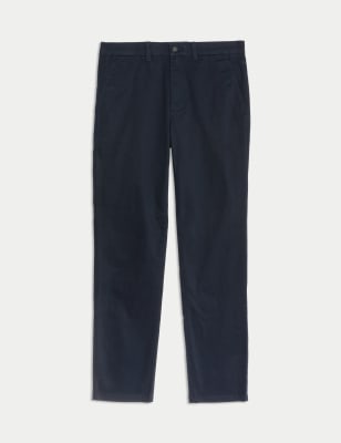 

Mens M&S Collection Regular Fit Stretch Chinos - Dark Navy, Dark Navy