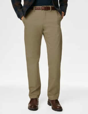 

Mens M&S Collection Regular Fit Stretch Chinos, Dark Stone