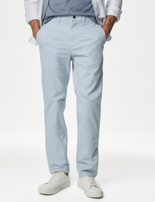 

Mens M&S Collection Regular Fit Stretch Chinos - Pale Blue, Pale Blue