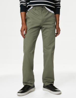 

M&S Collection Chino elástico regularMens - Moss Green, Moss Green