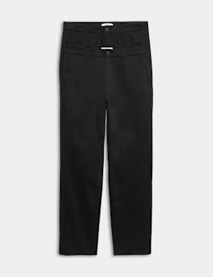 Mens M&S 2 Pack Regular Fit Stretch Chinos, Black