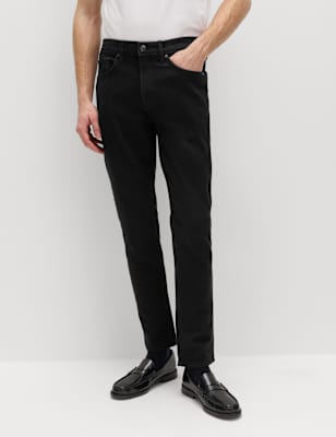 Mens M&S Slim Fit Stretch Value Jeans, Black