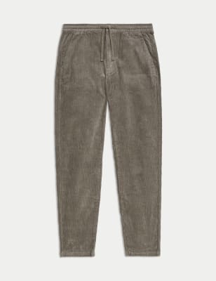 

Mens M&S Collection Tapered Fit Elasticated Waist Corduroy rousers - Mole, Mole