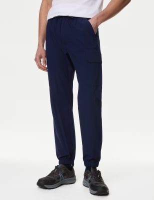 

Mens M&S Collection Elasticated Waist Lightweight Trekking Cargo Trousers - Navy, Navy