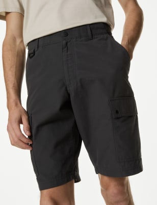 

Mens M&S Collection Ripstop Textured Trekking Shorts with Stormwear™ - Grey, Grey