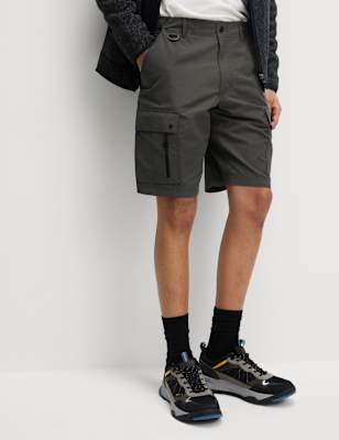 

Mens M&S Collection Ripstop Textured Trekking Shorts with Stormwear™ - Grey, Grey