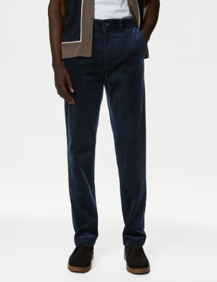 

Mens M&S Collection Regular Fit Luxury Corduroy Trouser, Navy