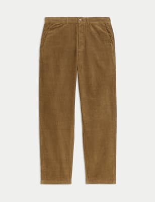 

Mens M&S Collection Loose Fit Corduroy Stretch Chinos - Tan, Tan