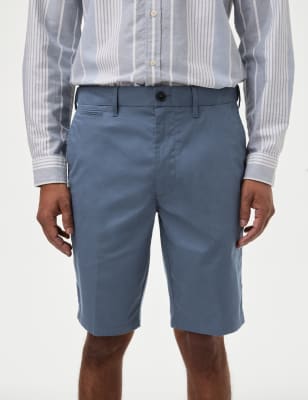 

Mens M&S Collection Super Lightweight Stretch Chino Shorts - Air Force Blue, Air Force Blue
