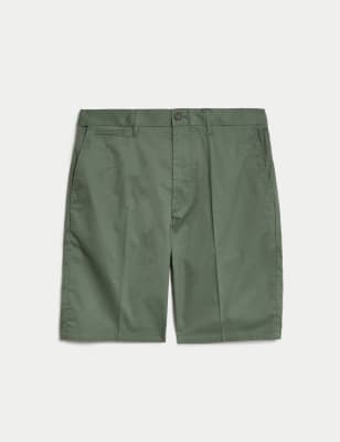 

Mens M&S Collection Super Lightweight Stretch Chino Shorts, Moss