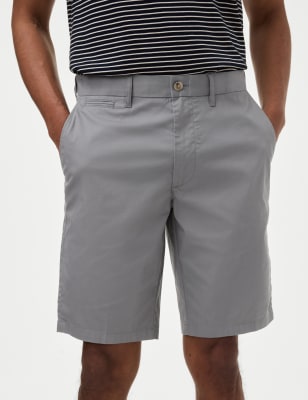 

M&S Collection Chinos cortos superligeros elásticosMens - Light Grey, Light Grey