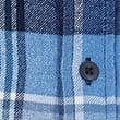 Pure Cotton Check Flannel Shirt, BLUE, swatch