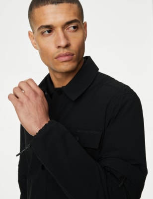 

Mens M&S Collection Utility Overshirt - Black, Black