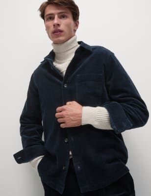 

M&S Collection Cubrecamisas de pana 100% algodónMens - Dark Navy, Dark Navy
