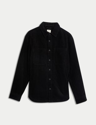 M&S Men's Corduroy Borg Lined Shacket