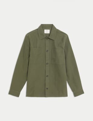 

Mens M&S Collection Cotton Rich Overshirt - Khaki, Khaki