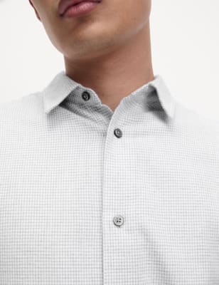 

M&S Collection Camisa de franela 100% algodónMens - Grey, Grey