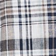 Cotton Linen Blend Check Short Sleeve Shirt, WHITE MIX, swatch