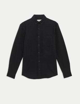 

Mens M&S Collection Slim Fit Pure Cotton Oxford Shirt - Black, Black