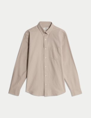 

Mens M&S Collection The Ultimate Pure Cotton Oxford Shirt - Neutral, Neutral