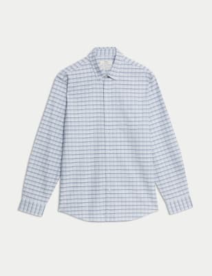 

Mens M&S Collection The Ultimate Oxford-Karohemd aus reiner Baumwolle - Light Blue Mix, Light Blue Mix