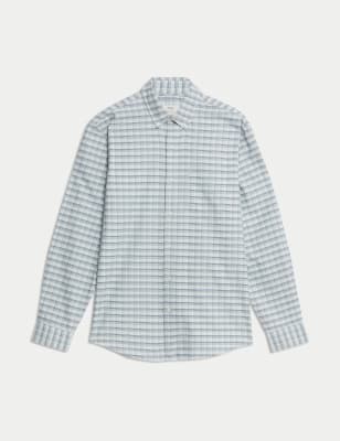 

Mens M&S Collection The Ultimate Oxford-Karohemd aus reiner Baumwolle - Green Mix, Green Mix
