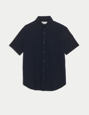 

Mens M&S Collection The Ultimate Pure Cotton Oxford Shirt - Navy, Navy