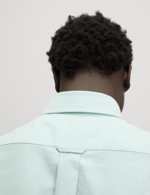 

Mens M&S Collection The Ultimate Oxford-Hemd aus reiner Baumwolle - Light Green, Light Green