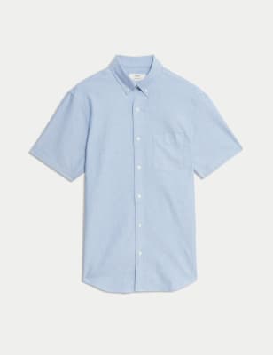 

M&S Collection Camisa Oxford 100% algodón The UltimateMens - Chambray, Chambray