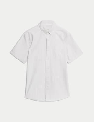 

Mens M&S Collection The Ultimate Gestreiftes Oxford-Hemd aus reiner Baumwolle - Natural Mix, Natural Mix